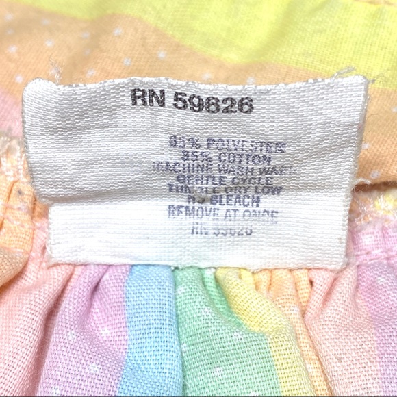 Vintage pastel rainbow square dancing blouse - Picture 3 of 9